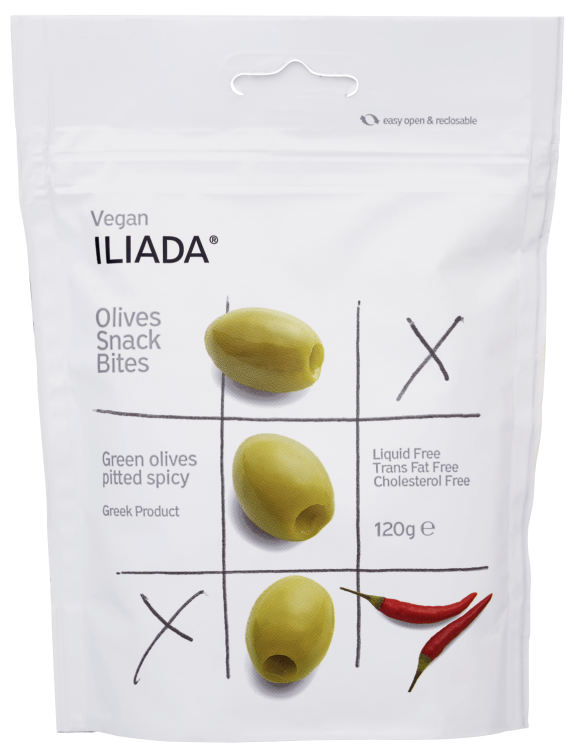 Oliven Grønn m/Chili u/Sten 120g Iliada