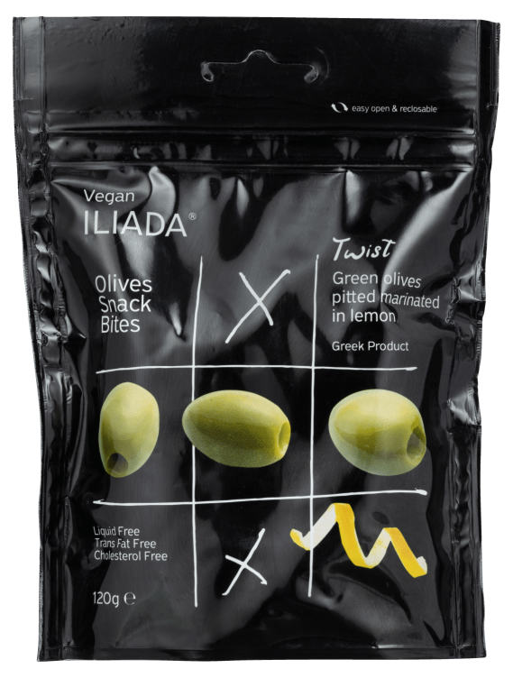 Oliven Grønn u/Sten Sitron 120g Iliada