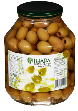 Grønne Oliven u/Sten 1.7kg Iliada