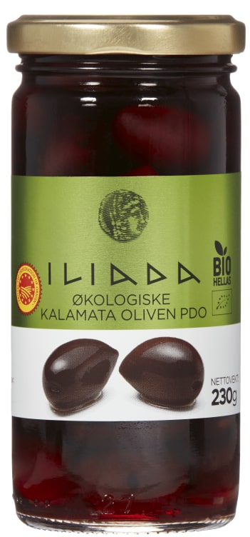 Oliven Sort Økologisk 230g Iliada
