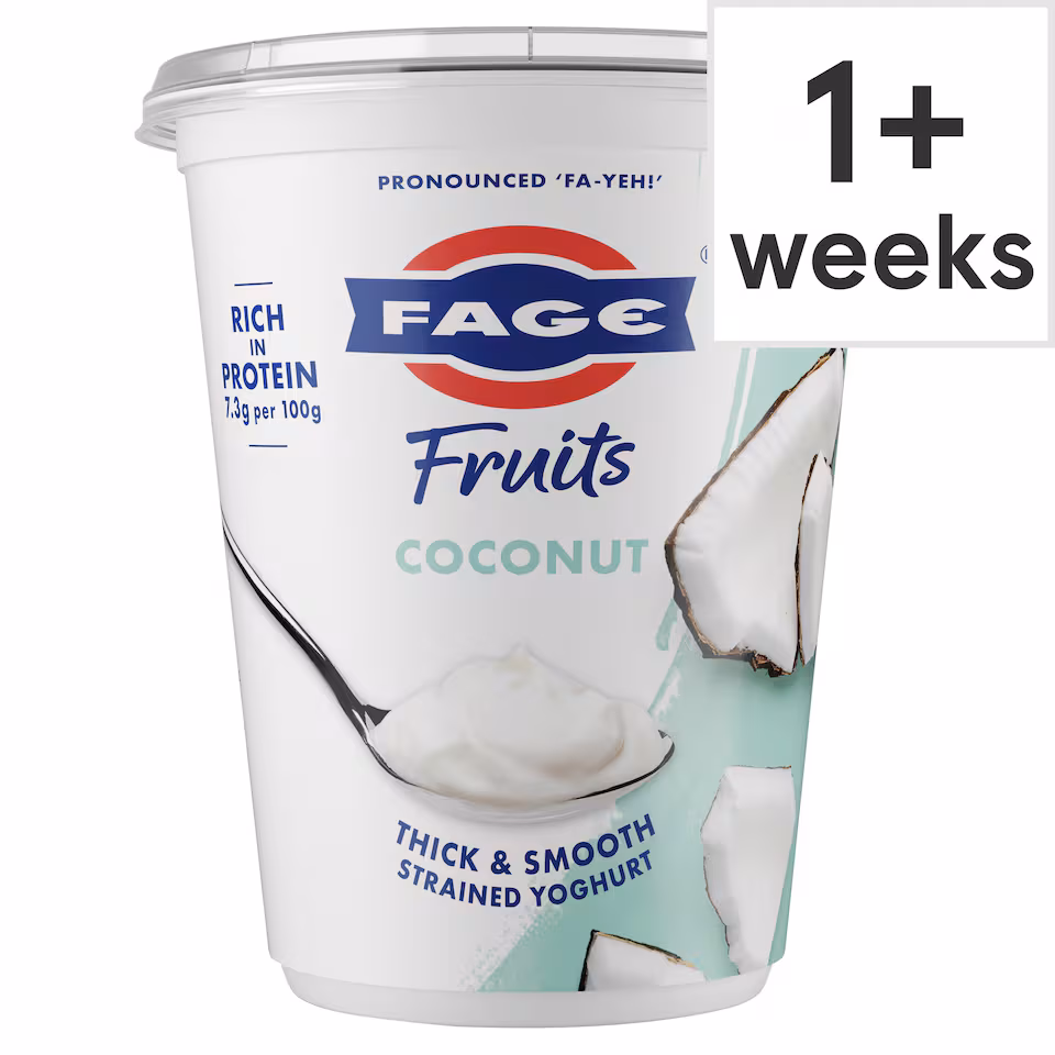 FAGE FRUITS COCONUT GREEK STRAINED YOGHURT 380G