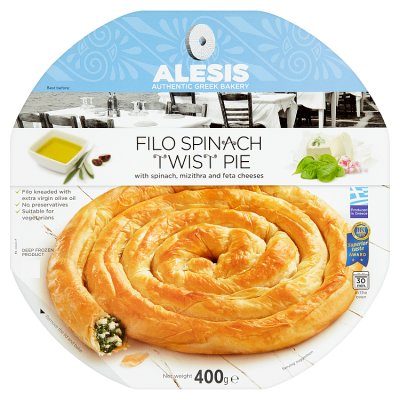 Alesis Filo Spinach Twist Pie