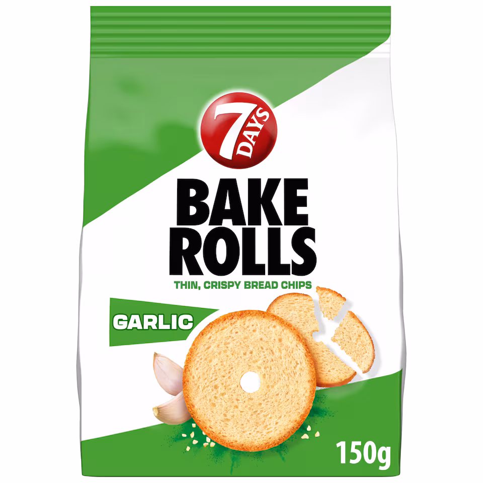 7 Days Bake Rolls - Garlic 150g
