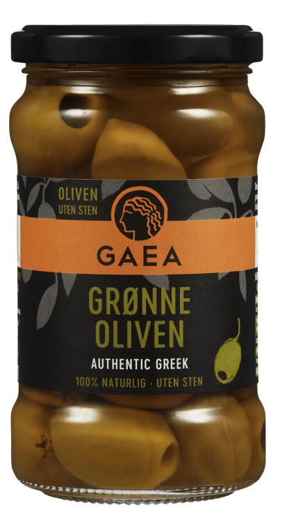 Oliven Grønne u/Sten 290g Gaea