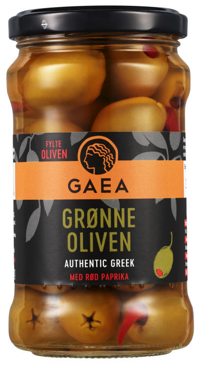 Oliven m/Paprika 295g Gaea