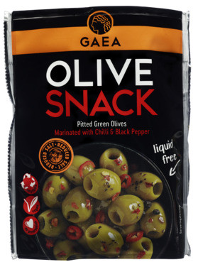 Gaea Olive Snack Chilli & Black Pepper 65g