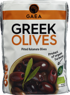 Gaea Organic Olives Pitted Kalamata 8x150g