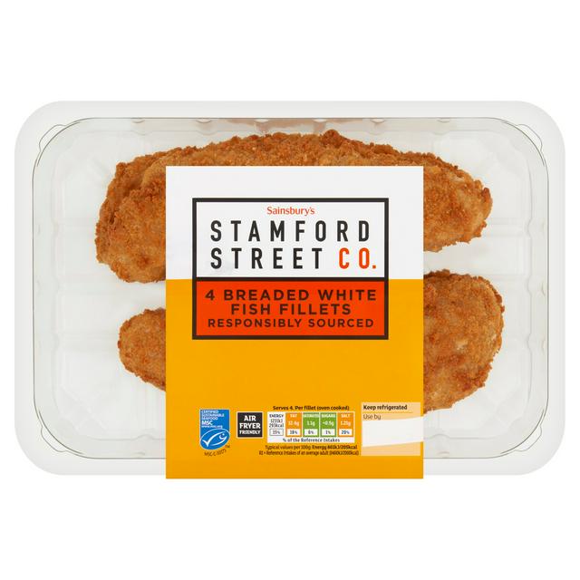 Stamford Street Co. Whitefish Breaded Fish Fillets x4 600g
