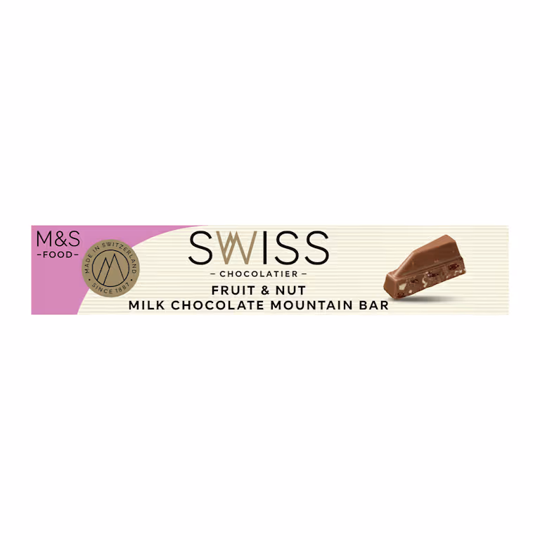 M&S Swiss Fruit & Nut Milk Chocolate Mountain Bar