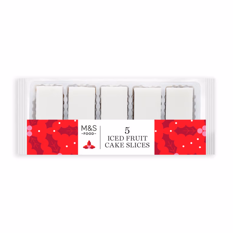 M&S Iced Fruit Cake Slices