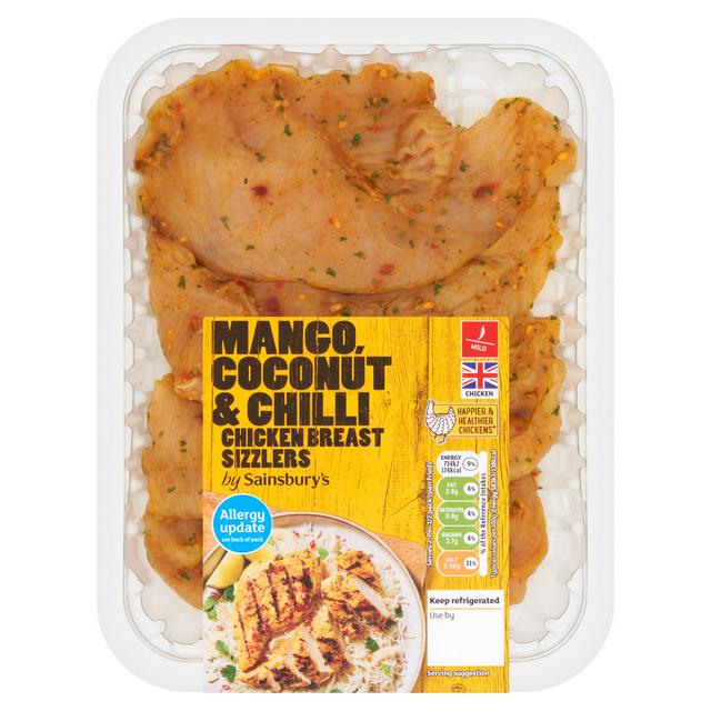 Sainsbury's Mango, Coconut & Chilli Chicken Breast Sizzlers 315g