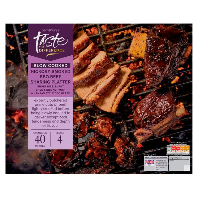 Sainsbury's Slow Cooked Hickory Smoked BBQ Beef Sharing Platter, Taste the Difference 1.4 Kg