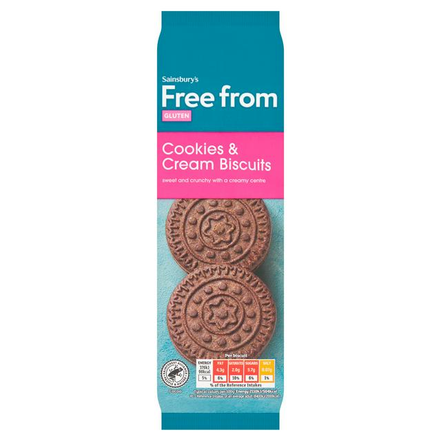 Sainsbury's Free From Cookies & Cream Biscuits 160g