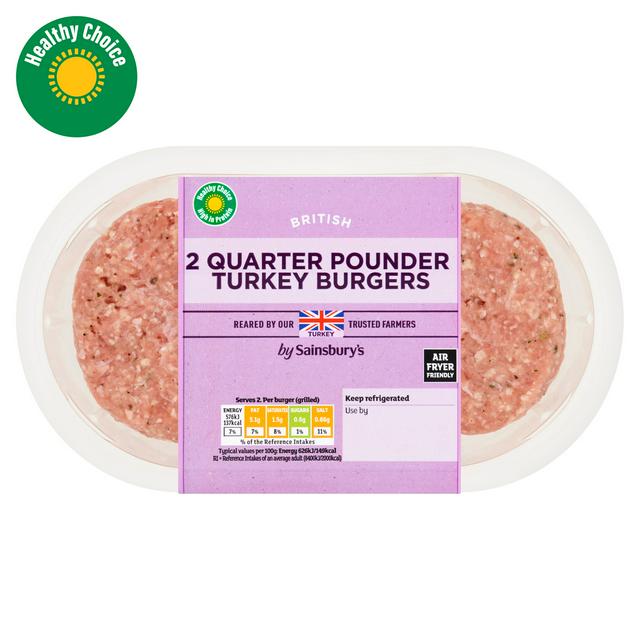 Sainsbury's Turkey Burgers x2 227g