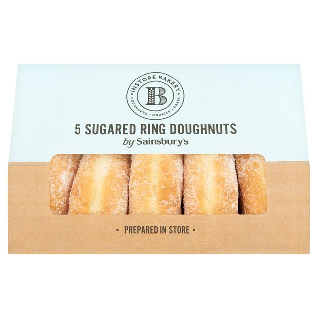 Sainsbury's Sugared Ring Doughnuts x5