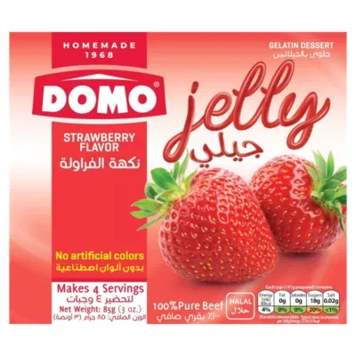 Domo Strawberry Flavor Jelly 85g