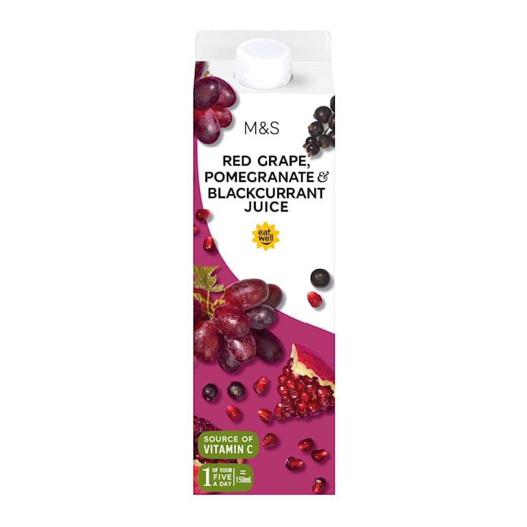 M&S Pressed Red Grape, Pomegranate and Blackcurrant Juice