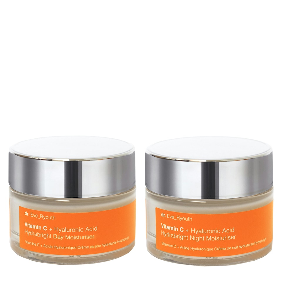 Vitamin C + Hyaluronic Acid Hydrabright Day Moisturiser 50ml & Vitaminc+ Hyaluronic Acid Hydrabright Night Moisturiser 50ml