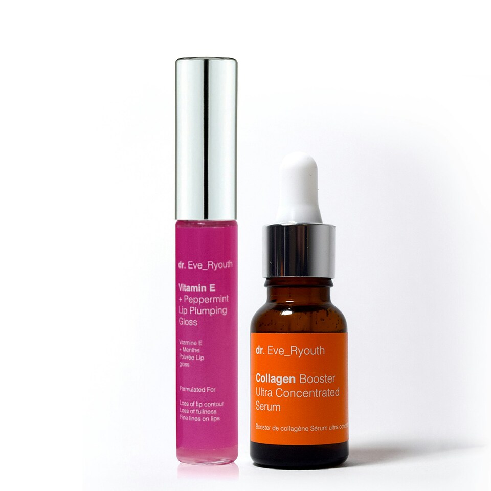 Collagen Booster Ultra Concentrated Serum 15ml + Vitamin E And Peppirment Lip Plumps 8ml