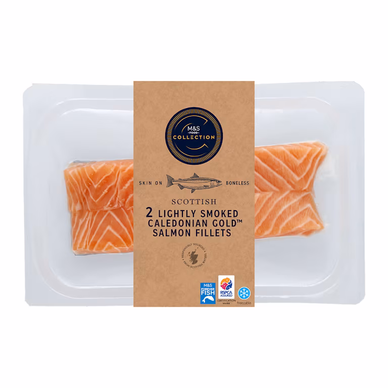 M&S Lightly Smoked Caledonian Gold Salmon Fillets