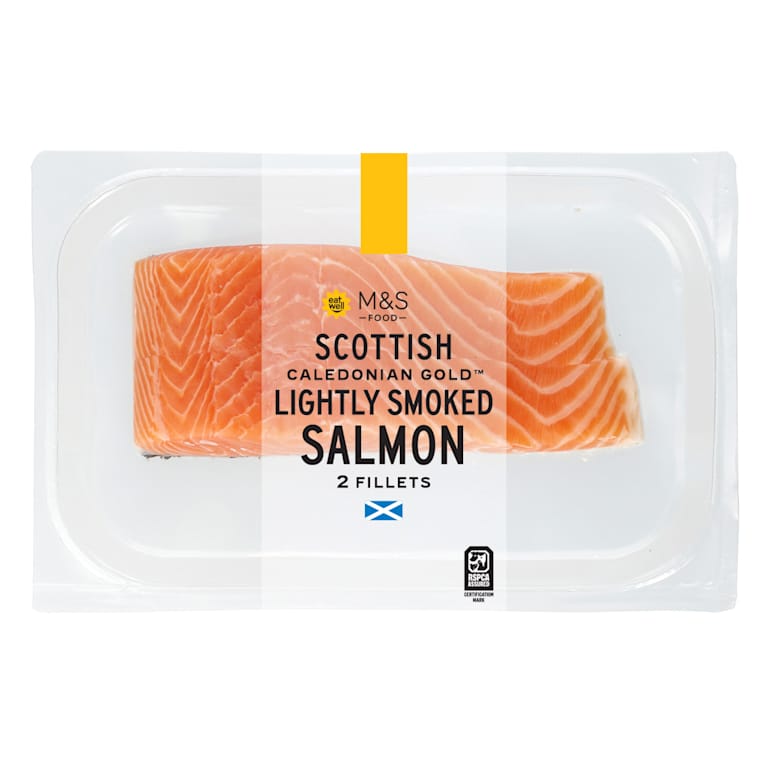 M&S Lightly Smoked Caledonian Gold Salmon Fillets