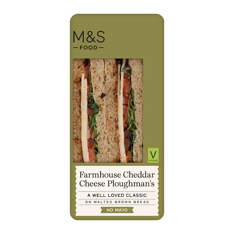 M&S Farmhouse Cheddar Cheese Ploughman's Sandwich