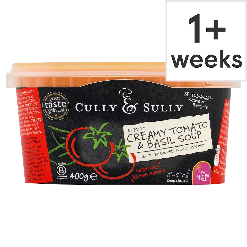 Cully And Sully Tomato & Basil Soup 400 G
