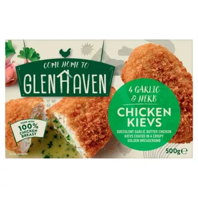 Glenhaven 4 Garlic & Herb Chicken Kievs 500g