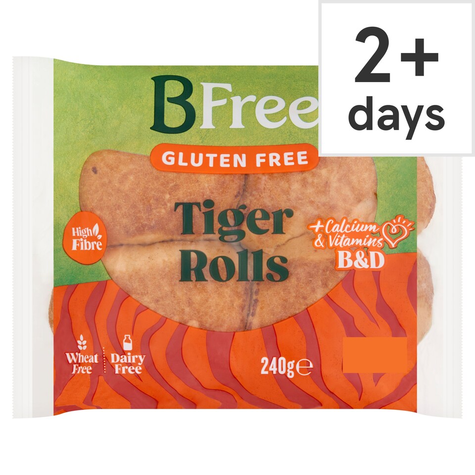 BFree Gluten Free Tiger Rolls 4 Pack 60g