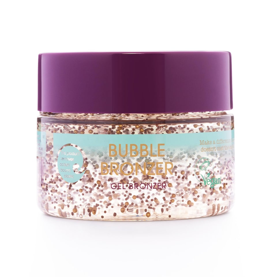 VeganTan Face and Body Bubble Self Bronzer Gel, Tan Enhancer with Golden Microspheres for Natural Glow, Moisturising, Non-Greasy Formula Infused with Vitamins 100ml
