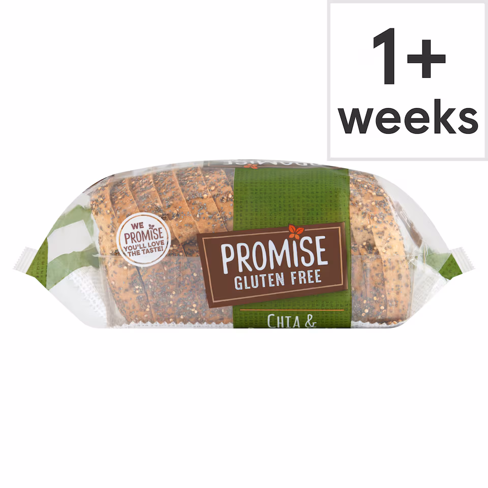 Promise Gluten Free Chia & Quinoa Sliced Bread Loaf 480g