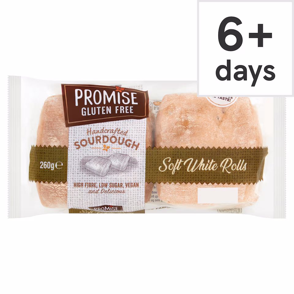 Promise Gluten Free Sourdough soft White rolls 260g