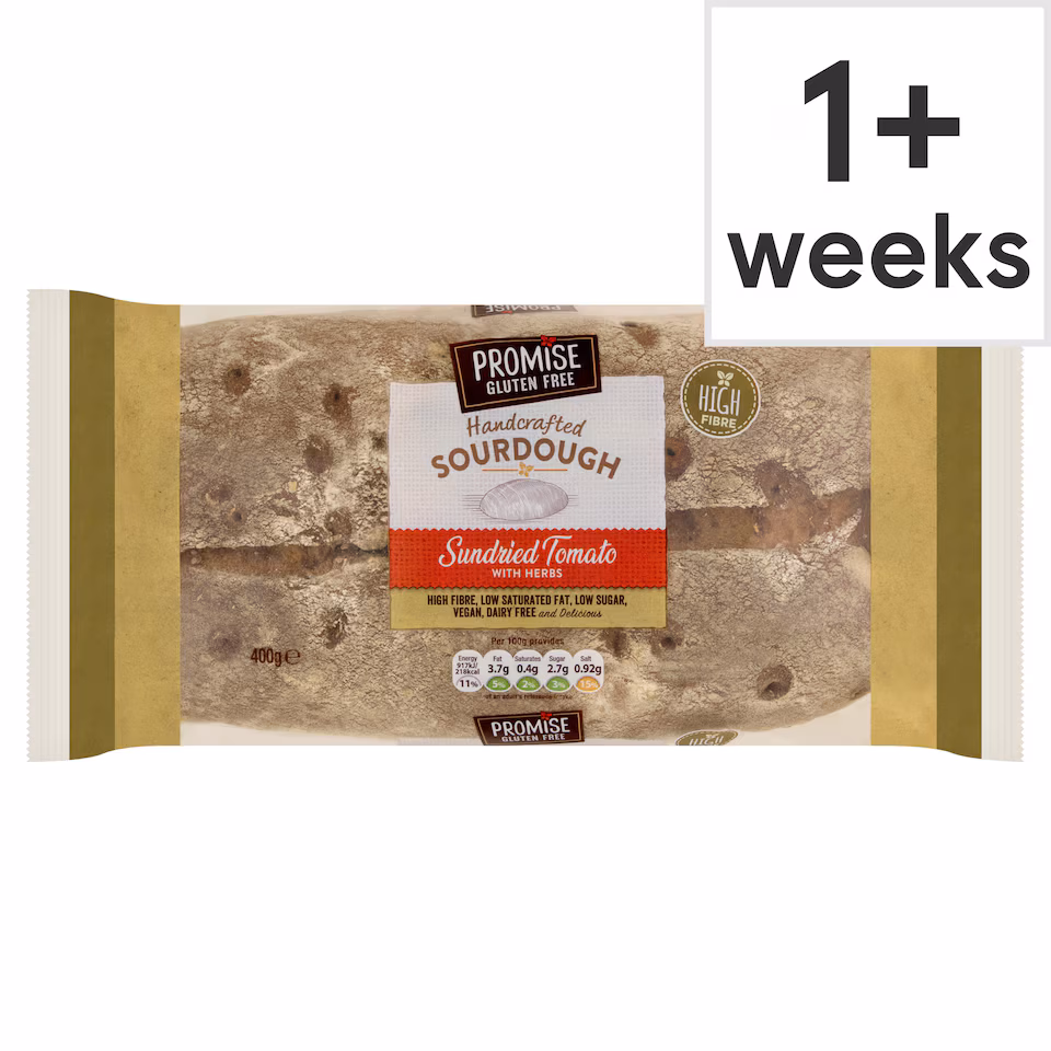 PROMISE GLUTEN FREE HANDCRAFTED Sourdough Sundried Tomato with Herbs 400g