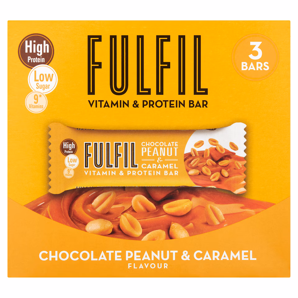 Fulfil Chocolate Peanut And Caramel Bar 3 X 40G