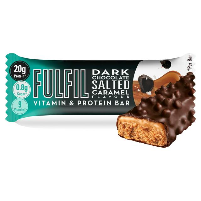 Fulfil Dark Chocolate Salted Caramel Flavour Vitamin & Protein Bar 55g