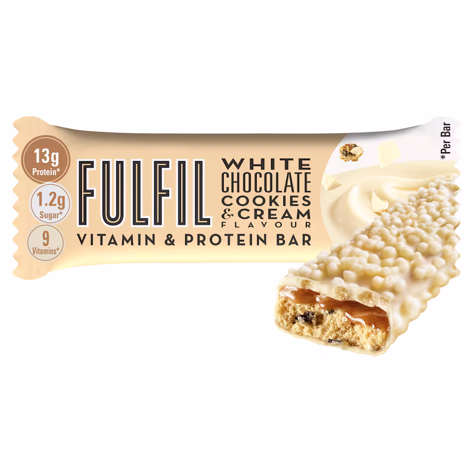 Fulfil White Chocolate Cookies & Cream Vitamin & Protein Bar 40g