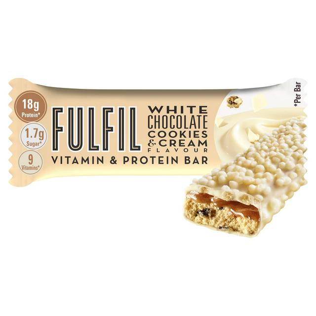 Fulfil White Chocolate Cookies & Cream Flavour Vitamin Protein Bar 55g