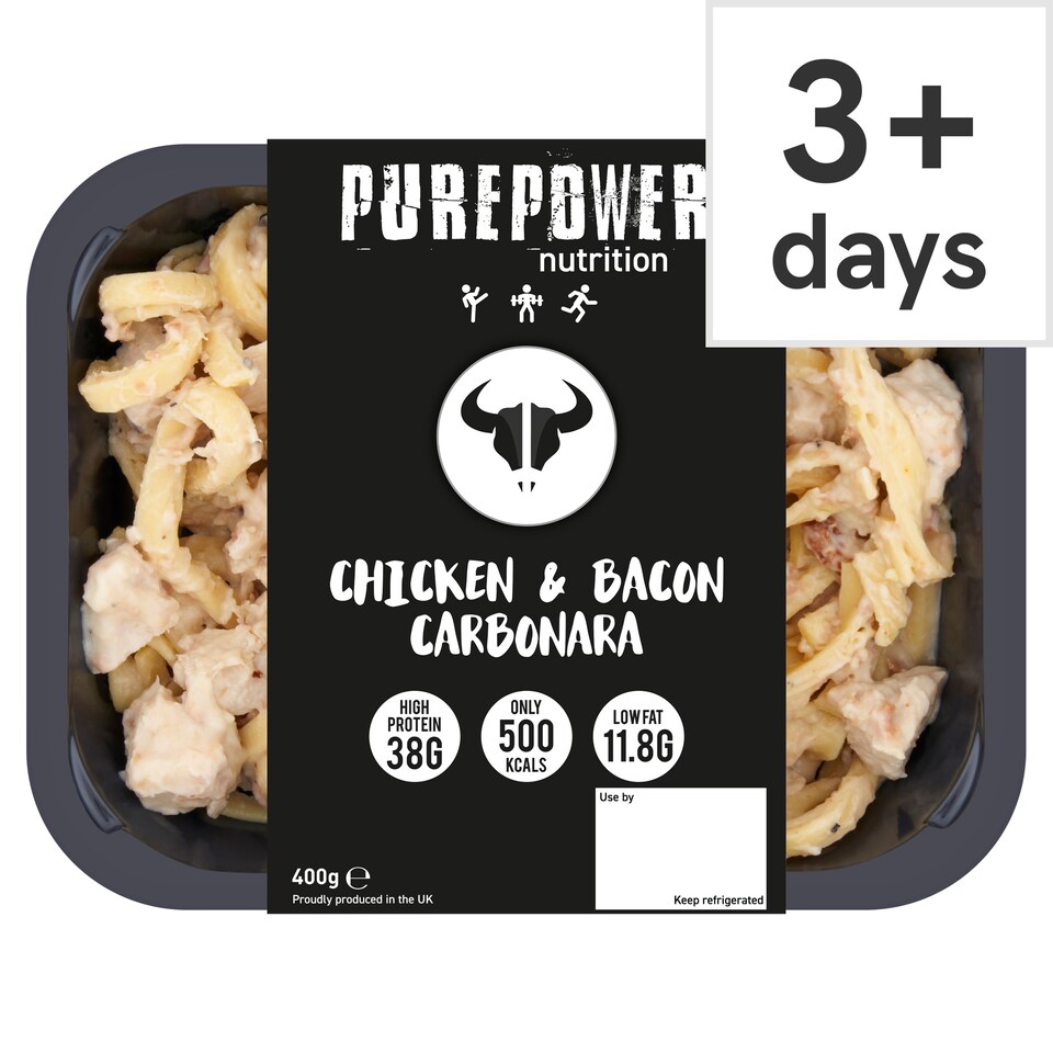 PUREPOWER NUTRITION CHICKEN AND BACON CARBONARA 400G