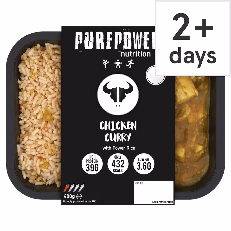 PUREPOWER NUTRITION CHICKEN CURRY & POWER RICE 400G