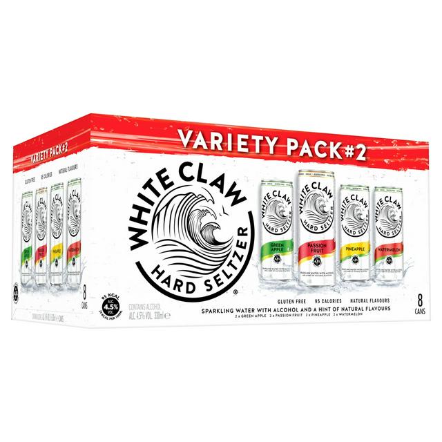 White Claw 8 x 330ml Hard Seltzer Variety Pack Cans