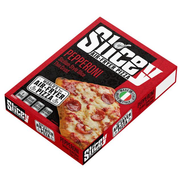 Slicey 130g Pepperoni Sicilian Style Slice Thin Crust Air fryer Pizza