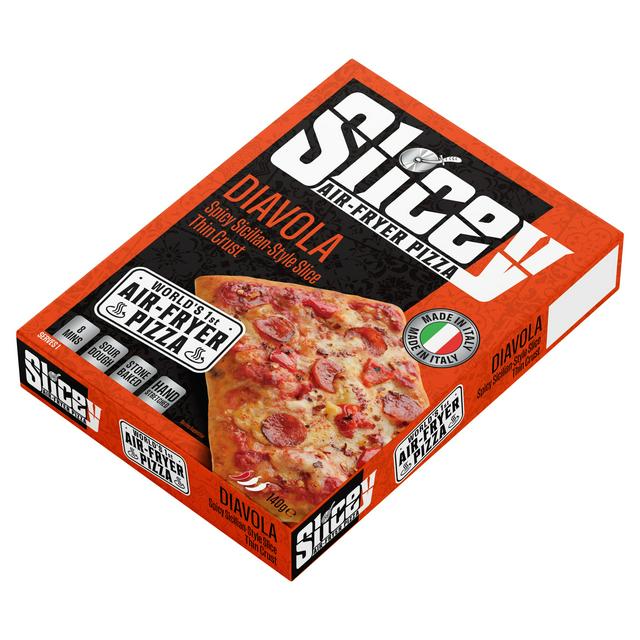 Slicey 140g Diavola Spicy Sicilian Style Slice Thin Crust Air fryer Pizza
