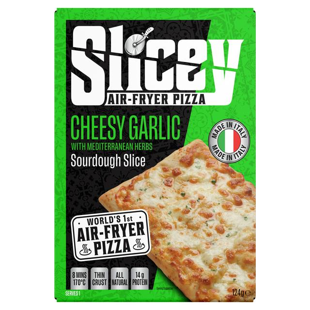 Slicey 124g Mediterranean Herbs Sourdough Slice Air Fryer Cheesy Garlic Pizza