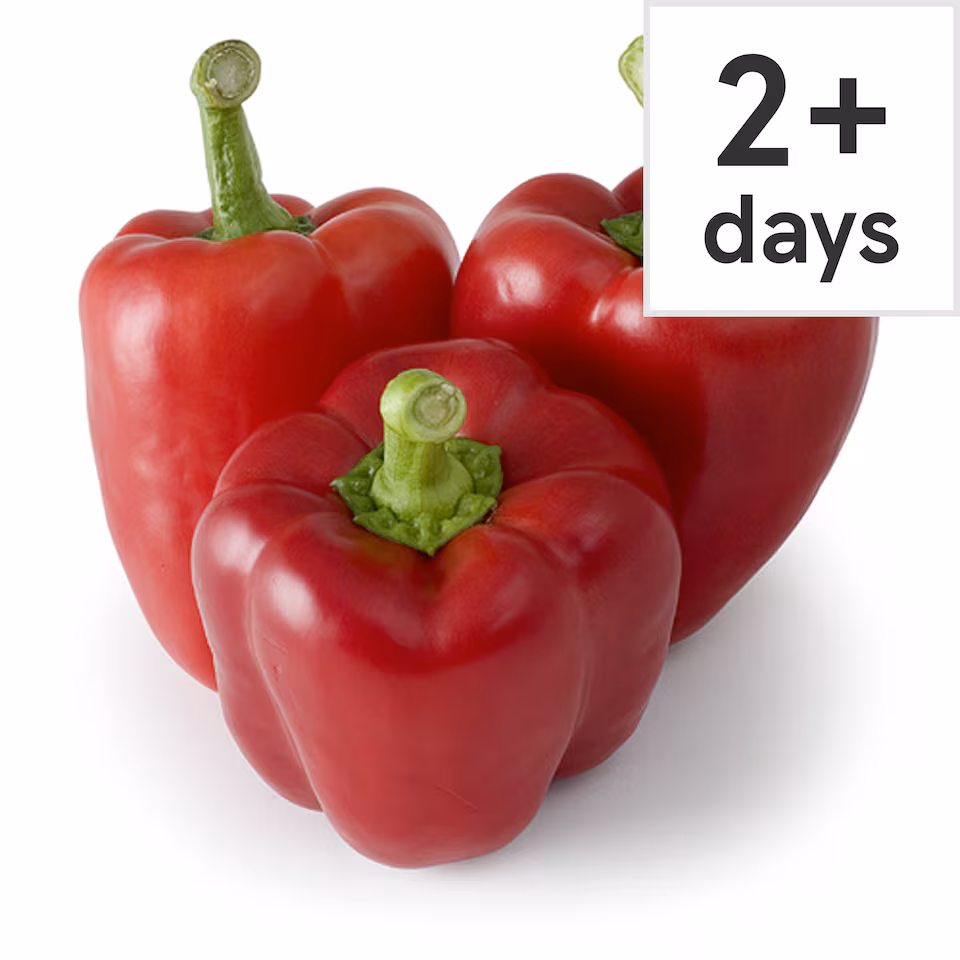 Tesco Red Peppers Each