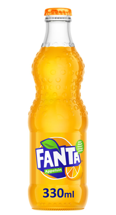 Fanta Appelsin 0,33l Glassfl