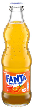 Fanta Orange Zero 330ml Glassflaske