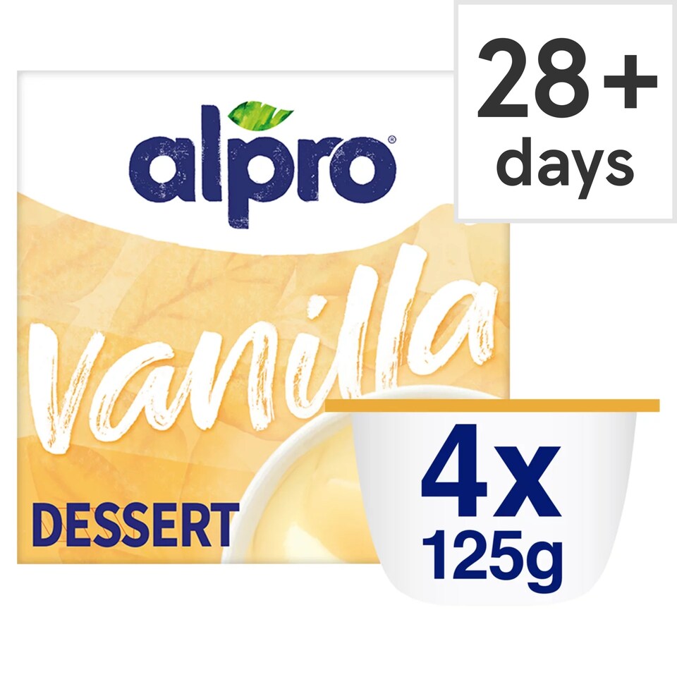 Alpro Vanilla Dairy Free Vegan Soya Dessert 4x125g