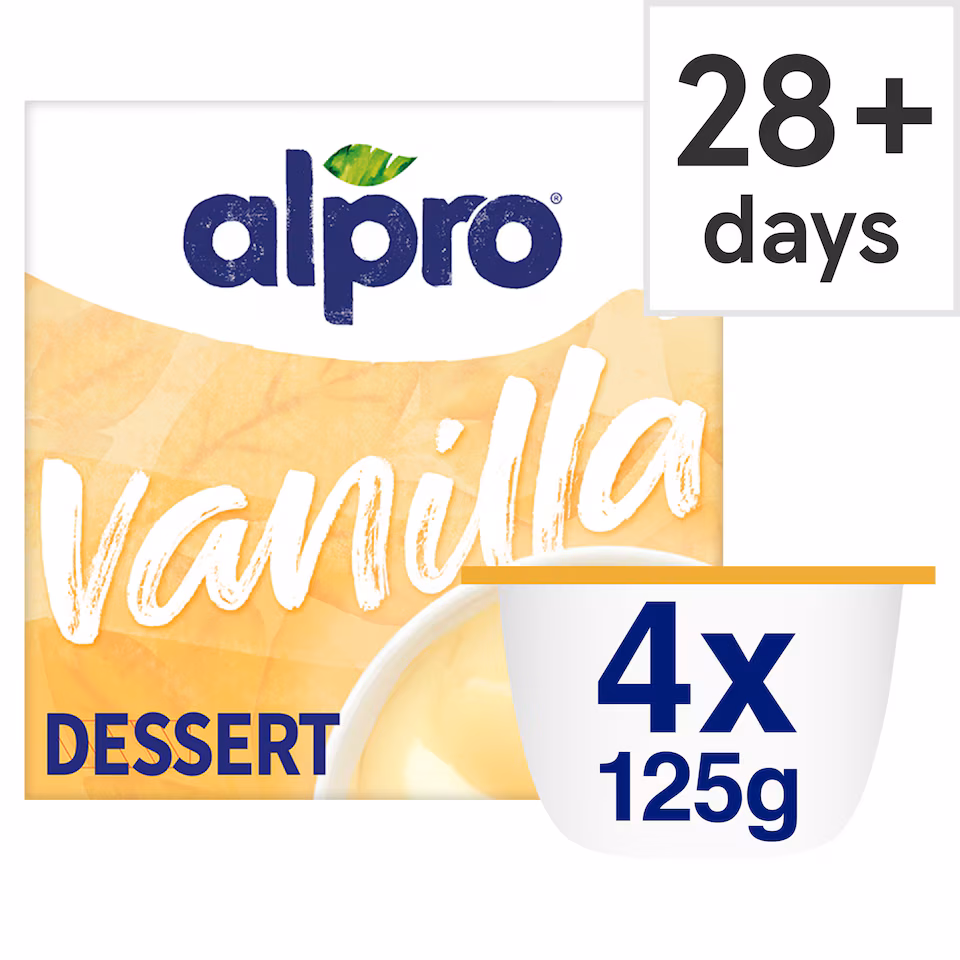 Alpro Vanilla Dairy Free Vegan Soya Dessert 4x125g