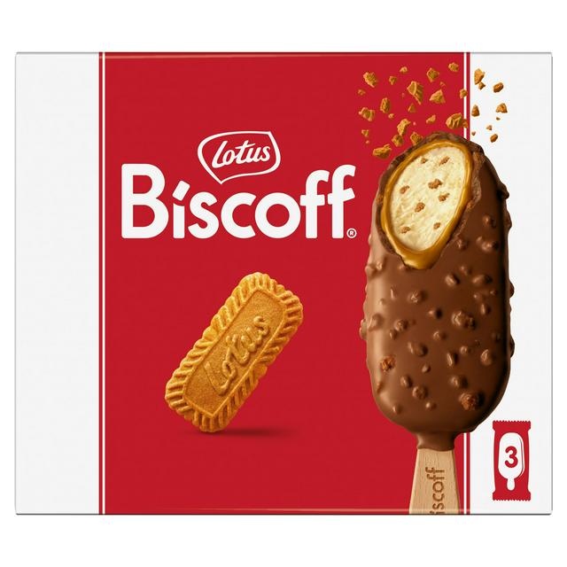 Lotus Biscoff Milk Chocolate Ice Cream Sticks 3x90ml