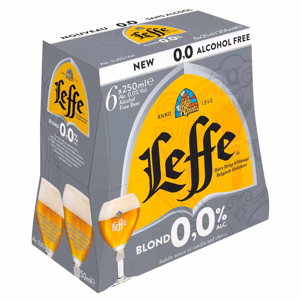 Leffe Blonde 0% Alcohol Free Beer 6X250ml
